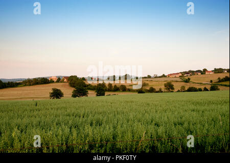 Die Täler rund um Empury im Parc Naturel Régional du Morvan, in der Nièvre (Frankreich, 24/06/2010) Stockfoto