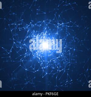 Lichtquelle und angeschlossenen Leitungen. Vector Illustration Stock Vektor