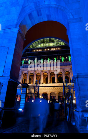 Die Oper von Lyon leuchtet während der Fête des Lumières (Frankreich, 07/12/2009) Stockfoto