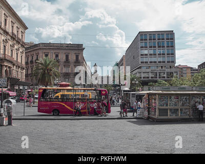 Catania, Italien - 22. August 2018: Schuss von Catania in einem Sommertag. Catania, Sizilien Stockfoto