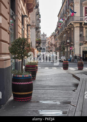 Catania, Italien - 22. August 2018: Schuss von Catania in einem Sommertag. Catania, Sizilien Stockfoto