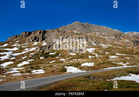 Impressionen von der Silvretta Hochalpenstraße Bergpass in Vorarlberg (Österreich, 14/10/2011) Stockfoto