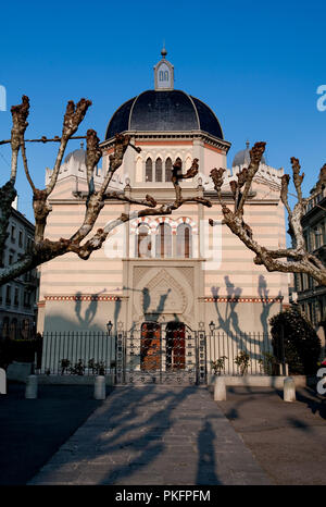 Das 19. Jahrhundert Beth Yaacov Synagoge in Genf (Schweiz, 16/04/2010) Stockfoto