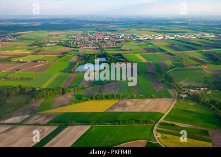 Mühlsee Seen, Neufahrn bei Freising, Luftaufnahme, Oberbayern, Bayern, Deutschland Stockfoto