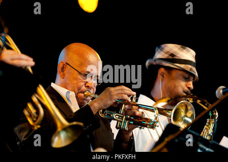 American Jazz Band die Herde spielen bei der Jazz Middelheim Festival in Antwerpen (Belgien, 15/08/2009) Stockfoto