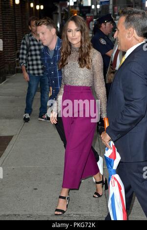 New York, NY, USA. 12 Sep, 2018. Keira Knightley heraus und über für Celebrity Candids - MI, New York, NY 12. September 2018. Credit: Kristin Callahan/Everett Collection/Alamy leben Nachrichten Stockfoto