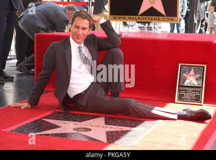 Los Angeles, Ca, USA. 13 Sep, 2018. Eric McCormack auf dem Hollywood Walk of Fame Zeremonie zu Ehren Eric McCormack in Los Angeles, Kalifornien am 13. September 2018. Credit: Faye Sadou/Medien Punch/Alamy leben Nachrichten Stockfoto
