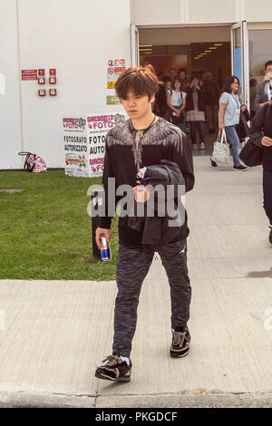 Bergamo Italien Mailand, Italien. 13 Sep, 2018. Shoma Uno (JPN) Eiskunstlauf: Lombardia Trophy 2018, Männer Praxis im Eislabor Arena in Bergamo Italien Mailand, Italien. Credit: Enrico Calderoni/LBA SPORT/Alamy leben Nachrichten Stockfoto