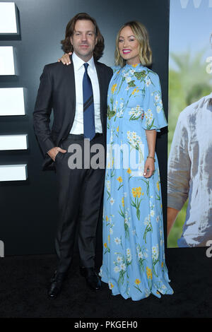 Hollywood, Kalifornien, USA. 13 Sep, 2018. Jason Sudeikis und Olivia Wilde kommt für die Premiere des Films "das Leben selbst" im Cinerama Dome Theater. Credit: Lisa O'Connor/ZUMA Draht/Alamy leben Nachrichten Stockfoto