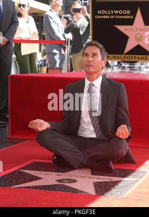 Los Angeles, Ca, USA. 13 Sep, 2018. Eric McCormack, in der Hollywood Walk of Fame Zeremonie zu Ehren Eric McCormack in Los Angeles, Kalifornien am 13. September 2018. Credit: Faye Sadou/Medien Punch/Alamy leben Nachrichten Stockfoto