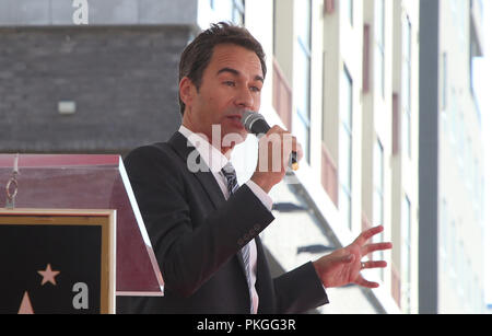 September 13, 2018 - Hollywood, CA, USA - 13. September 2018 - Hollywood, Kalifornien - Eric McCormack. Eric McCormack geehrt mit Stern auf dem Hollywood Walk of Fame gehalten an der Dolby Theater. Photo Credit: Faye Sadou/AdMedia (Credit Bild: © Faye Sadou/AdMedia über ZUMA Draht) Stockfoto