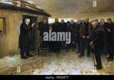 James Guthrie - Mit einer Trauerfeier in den Highlands Stockfoto