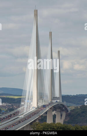 Die queensferry Kreuzung abgebildeten Tage bevor es offiziell für die Öffentlichkeit geöffnet. Stockfoto