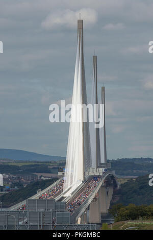 Die queensferry Kreuzung abgebildeten Tage bevor es offiziell für die Öffentlichkeit geöffnet. Stockfoto