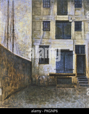 Vilhelm Hammershoi - altes Lagerhaus Christianshavn. Stockfoto