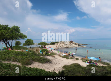 Karidi entfernt in Vourvourou, Sithonia-Griechenland Stockfoto