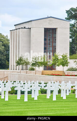 Die Kapelle im amerikanischen Friedhof und Denkmal, Madingley, Cambridge, England. Stockfoto