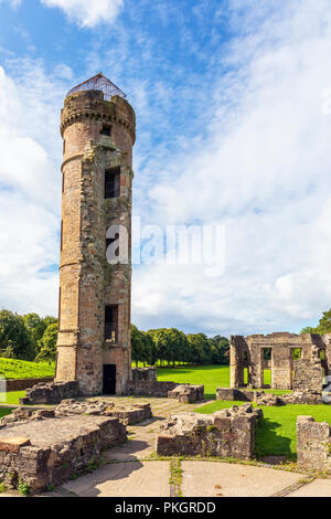 Bleibt der Eglinton Schloss, Kilwinning, Ayrshire, Schottland. Eglinton Burg war eine großen gotischen Kronenmutter Herrenhaus für die Grafen von Eglinton, st Stockfoto