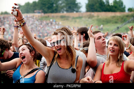 Der zweite Tag der Tomorrowland techno Festival in De Schorre, Ausleger (Belgien, 25/07/2010) Stockfoto