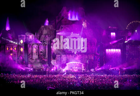 Ambiente Impressionen vom ersten Tag der 9. Auflage des Festivals im tomorrowland Boom (Belgien, 26/07/2013) Stockfoto