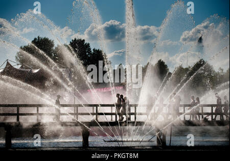 Ambiente Impressionen von der dritten und letzten Tag der 9. Auflage des Festivals im tomorrowland Boom (Belgien, 28/07/2013) Stockfoto