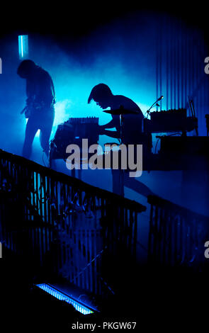 Konzert des Dänischen elektronische Musik Produzent Trentemøller Im Ancienne Belgique, Brüssel (Belgien, 26/10/2010) Stockfoto