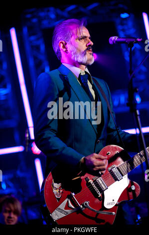 Konzert der belgischen Band Triggerfinger in der Amerikaans Theater, Brüssel (Belgien, 25/11/2011) Stockfoto