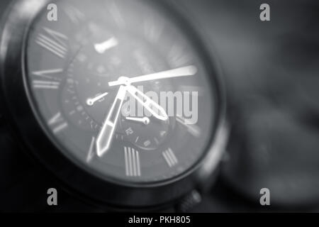Chronograph Hand ansehen Nahaufnahme makro geschossen Stockfoto