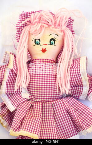 Typisch venezolanischen traditionellen Puppe, handgefertigte Puppe mit Stoffen und Fasern hergestellt. Stockfoto