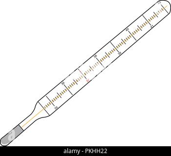 Vector Illustration der medizinischen Thermometer. Stock Vektor