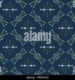 Sanfte tribal nahtlose Muster mit ethnischen Elementen. Stock Vektor