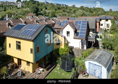 Die Werft oder Ashley Down Self-Build Gemeinschaft ein Ökodorf in St. Werburghs, Bristol, UK. Stockfoto