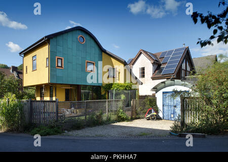 Die Werft oder Ashley Down Self-Build Gemeinschaft ein Ökodorf in St. Werburghs, Bristol, UK. Stockfoto