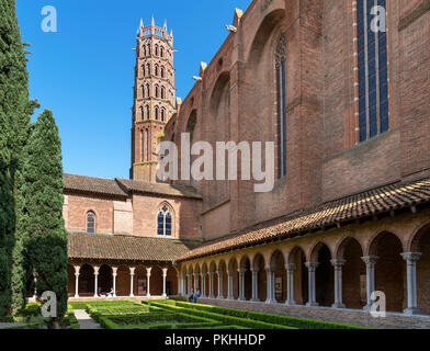 Kreuzgang der Kirche der Jakobiner, Toulouse, Languedoc, Frankreich Stockfoto