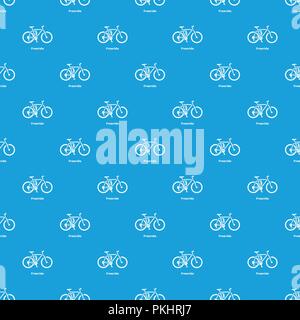 Freeride Bike Muster nahtlose Vektor blau Stock Vektor