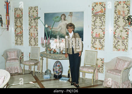 Ehefrau Elisabeth (lippens) von Fürst Ferdinand von Bismarck im Familiensitz der Bismarcks schloss Friedrichsruh nahe Hamburg, Deutschland 2006. Frau Elisabeth (lippens) von Prinz Ferdinand von Bismarck in der Familie den Aufenthalt von Bismarcks schloss Friedrichsruh in der Nähe von Hamburg, Deutschland 2006. Stockfoto