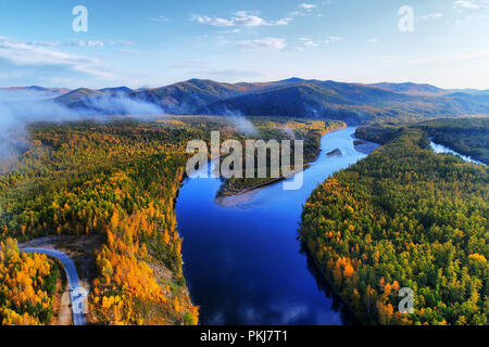 Die größere hinggan Berge in der Provinz Heilongjiang Stockfoto