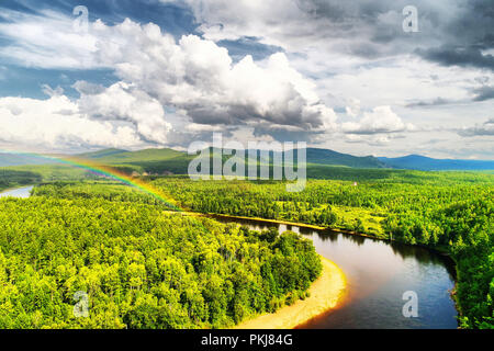 Die größere hinggan Berge in der Provinz Heilongjiang Stockfoto