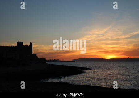 Sonnenuntergang auf Malta erfasst Stockfoto