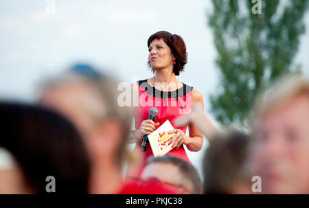 Die Aufzeichnung der Fernsehsendung 'Vlaanderen Muziekland" in Hever (Belgien, 10/07/2011) Stockfoto