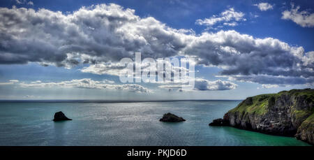 GB - DEVONSHIRE: Panoramablick auf den Ärmelkanal von Berry Head in der Nähe von Brixham (HDR-Bild von Edmund Nagele FRPS) Stockfoto