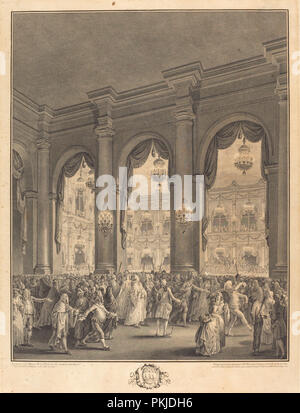 Le Bal Masqué. Stand: 1782. Medium: Kupferstich und Radierung. Museum: Nationalgalerie, Washington DC. Autor: Moreau, Jean Michel D. J. Stockfoto