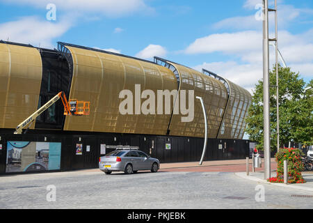 Die Bauarbeiten weiter auf das neue 6-Kino im elwick, elwick Rd, Ashford, Kent, Großbritannien Stockfoto