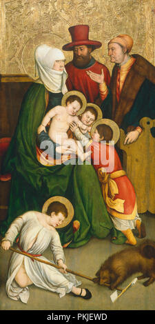 Heilige Maria Kleophas und Ihrer Familie. Vom: C. 1520/1528. Maße: Gesamt: 125,5 x 65,8 cm (49 5/6 x 25 7/8 in.). Medium: Öl auf. Museum: Nationalgalerie, Washington DC. Autor: BERNHARD STRIGEL. Stockfoto