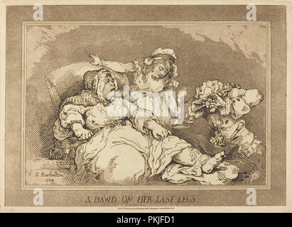 Eine Bawd auf Ihrem letzten Beine. Stand: 1784. Medium: Radierung und Aquatinta. Museum: Nationalgalerie, Washington DC. Autor: Thomas Rowlandson. Stockfoto