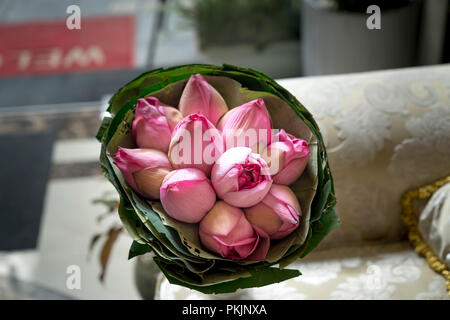 frische Lotus Knospe Strauß Stockfoto