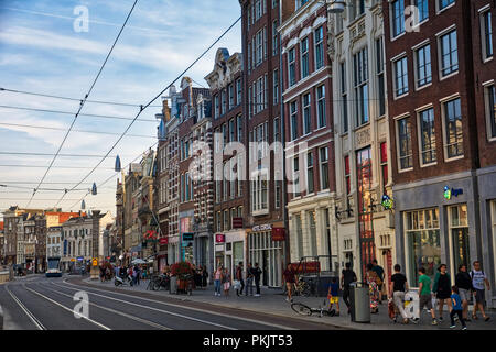 Amsterdam, Niederlande - 7. Juli 2018: die allgemeine Ansicht der Stadt Amsterdam, Holland Stockfoto