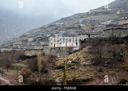 Taghia Dorf im Hohen Atlas Stockfoto