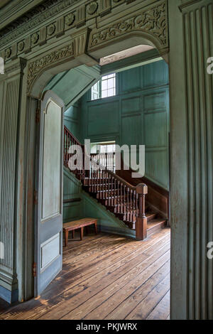 Innenansicht von Drayton Hall in Charleston, South Carolina Stockfoto