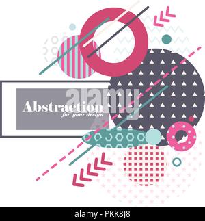 Abstrakte moderne Hintergrund mit dekorativen geometrischen Elemente und einfache Formen. Stock Vektor